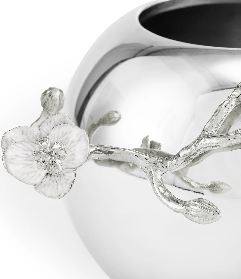 Michael Aram Silver Orchid Collection Rose Bowl