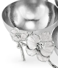 Michael Aram Silver Orchid Collection Triple Bowl