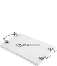Michael Aram White Orchid Collection Cheese Board with Knife