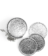 Michael Aram White Orchid Collection Drink Coaster Set