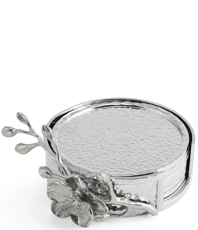 Michael Aram White Orchid Collection Drink Coaster Set