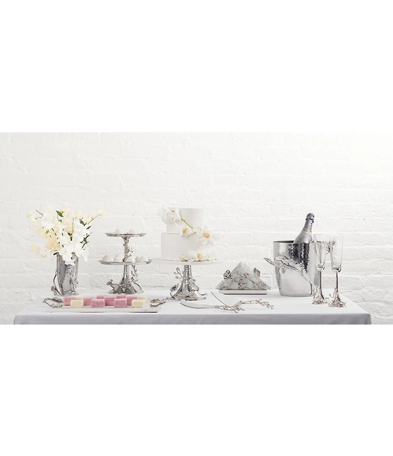 Michael Aram White Orchid Collection Footed Centerpiece Bowl