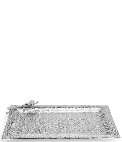 Michael Aram White Orchid Collection Glass Tray