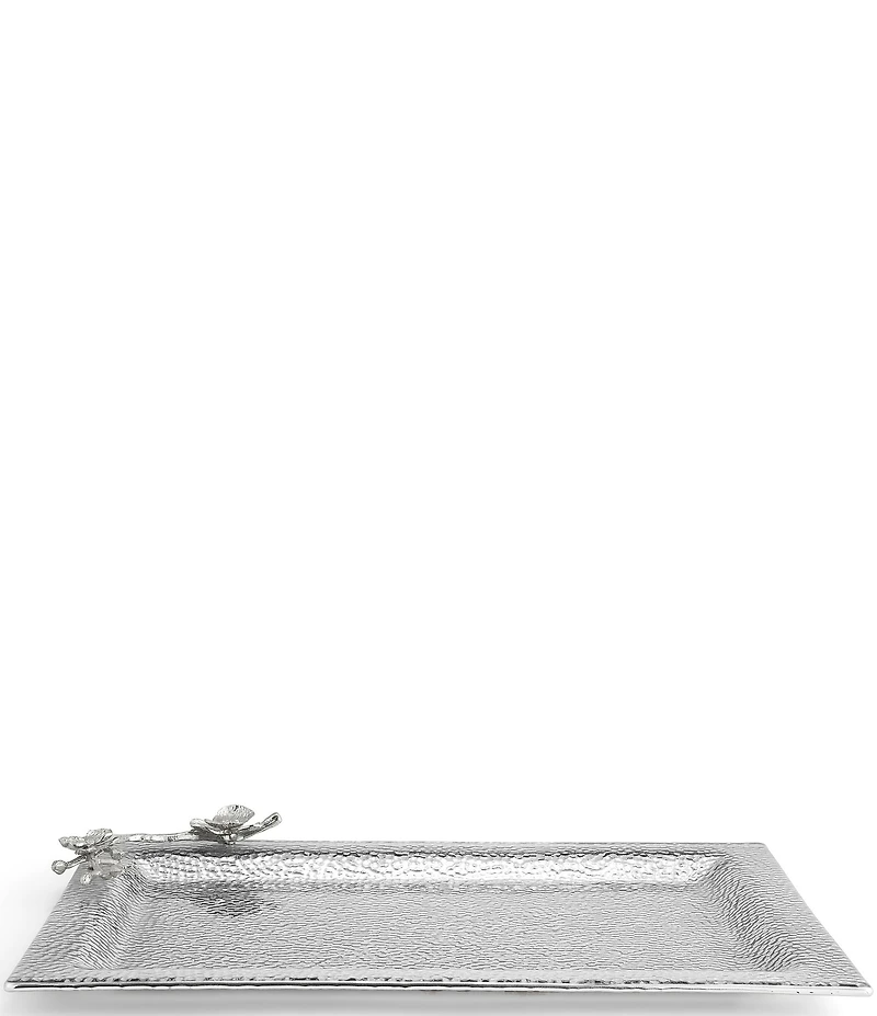 Michael Aram White Orchid Collection Glass Tray