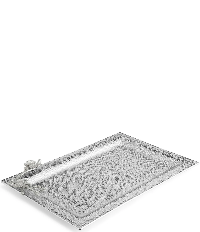 Michael Aram White Orchid Collection Glass Tray