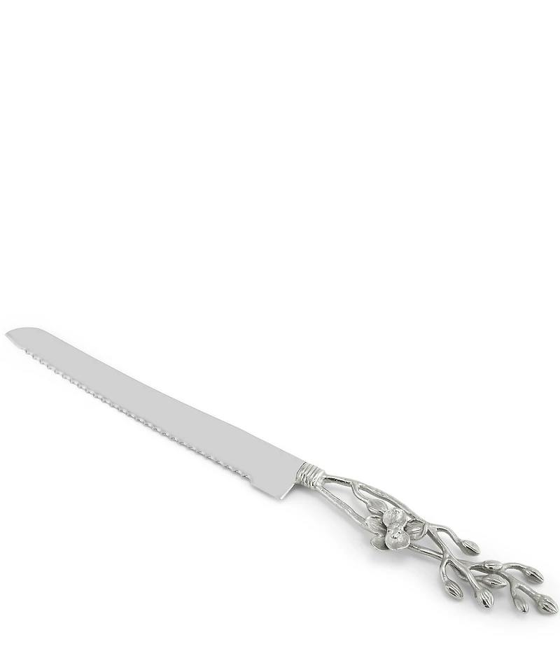 Michael Aram White Orchid Collection Sculpted Bread Knife