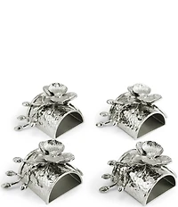 Michael Aram White Orchid Collection Sculpted Napkin Rings, Set of 4