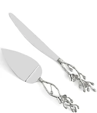 Michael Aram White Orchid Collection Sculpted Wedding Cake Knife & Server Set
