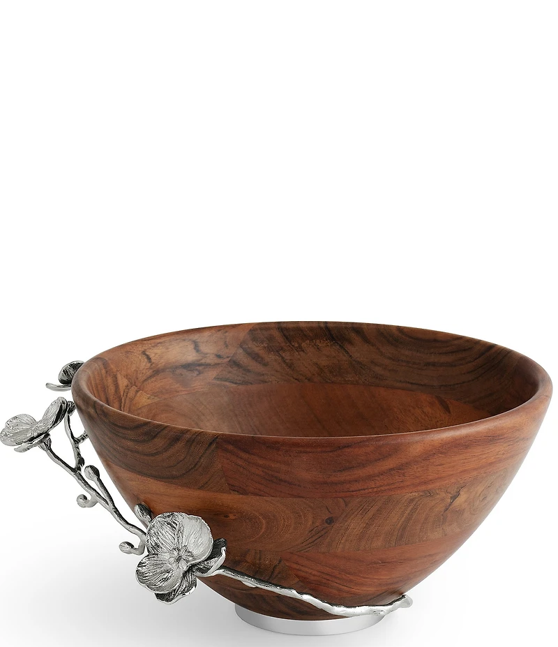 Michael Aram White Orchid Wood Solid Sculptural Bowl