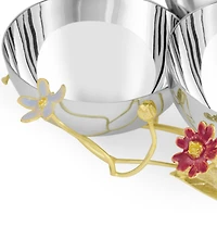 Michael Aram Wildflower Collection Stainless Steel Triple Dish
