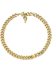 Michael Kors 14K Gold-Plated Logo Collar Necklace