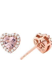 Michael Kors 14K Rose Gold-Plated Heart-Cut Stud Earrings