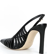 Michael Kors Adriana Leather Slingback Caged Pumps