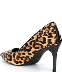 Michael Kors Alina Flex Leopard Print Calf Hair Pointed Toe Pumps