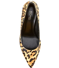 Michael Kors Alina Flex Leopard Print Calf Hair Pointed Toe Pumps