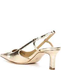 Michael Kors Alora Mid Embossed Leather Slingback Pumps