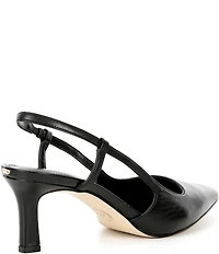 Michael Kors Alora Mid Leather Slingback Pumps