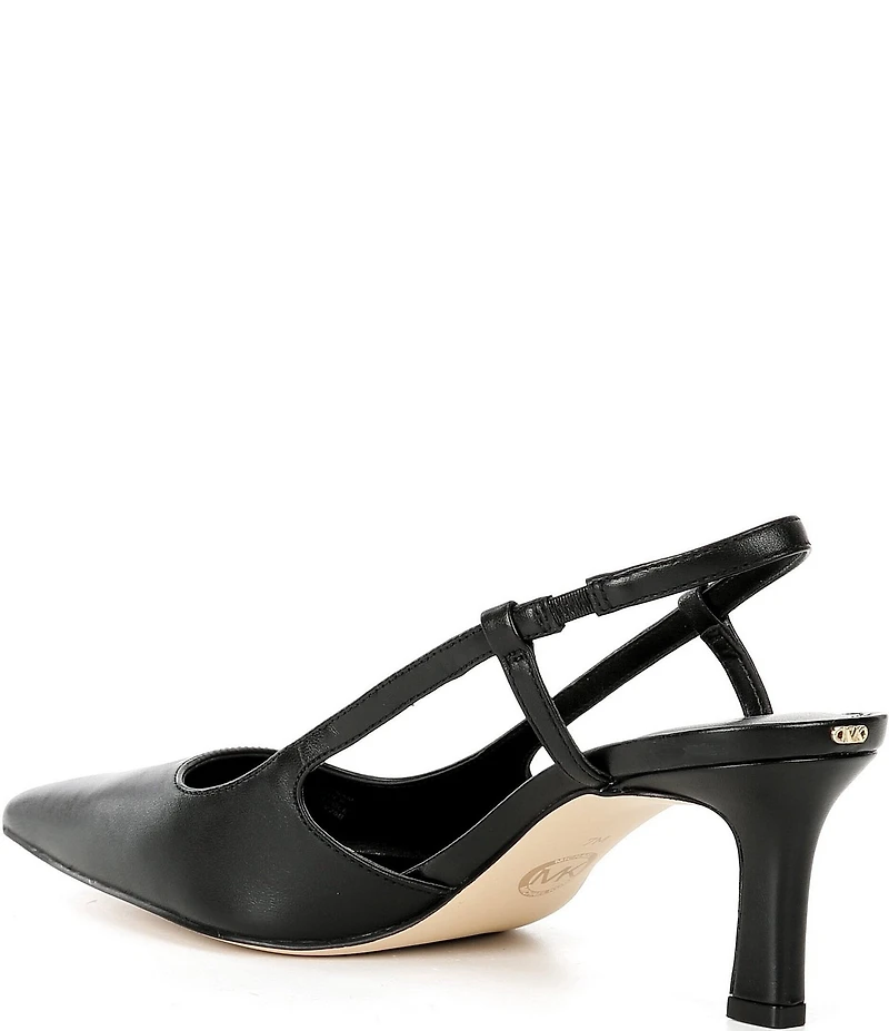 Michael Kors Alora Mid Leather Slingback Pumps