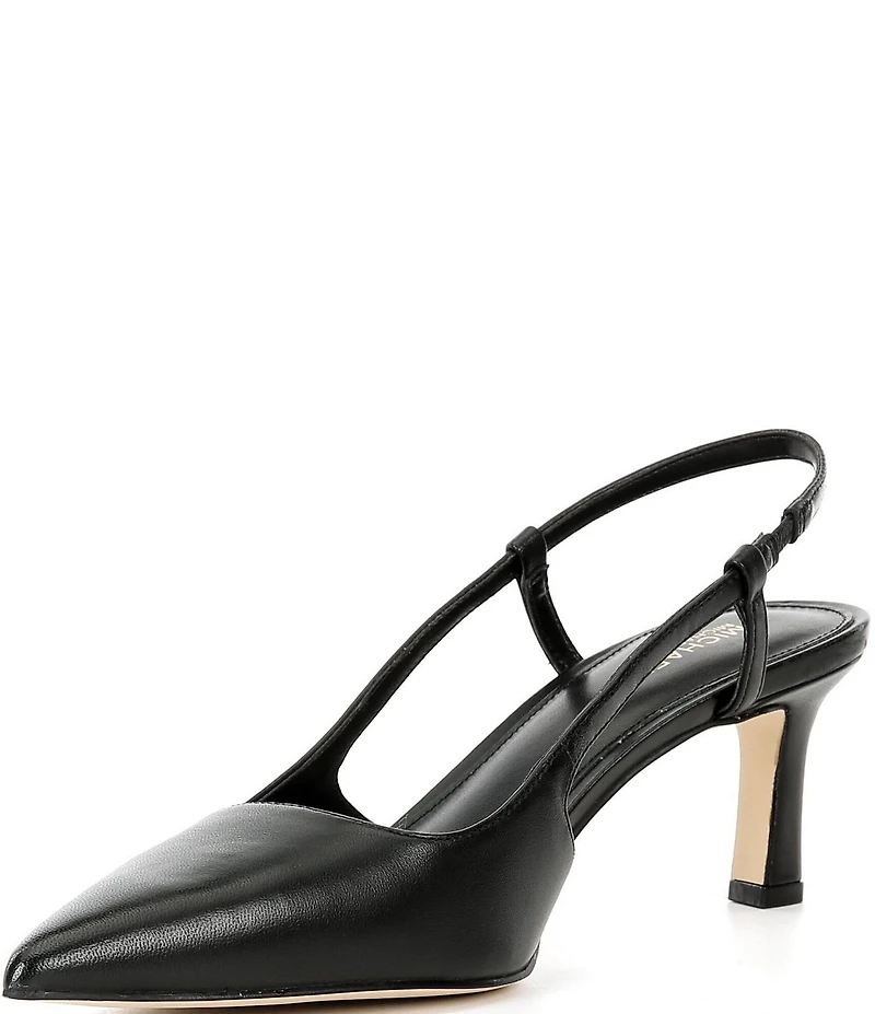 Michael Kors Alora Mid Leather Slingback Pumps
