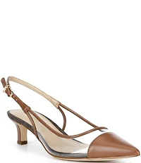 Michael Kors Amara Clear Cap Toe Slingback Pumps