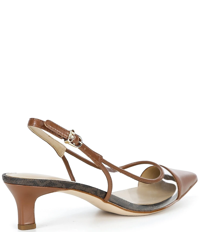 Michael Kors Amara Clear Cap Toe Slingback Pumps