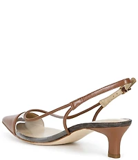 Michael Kors Amara Clear Cap Toe Slingback Pumps