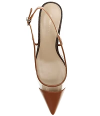 Michael Kors Amara Clear Cap Toe Slingback Pumps