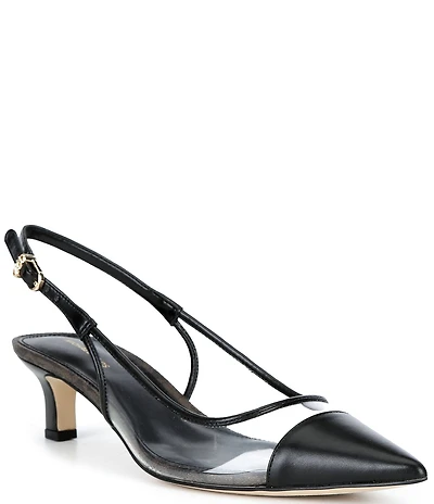 Michael Kors Amara Clear Cap Toe Slingback Pumps