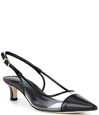 Michael Kors Amara Clear Cap Toe Slingback Pumps