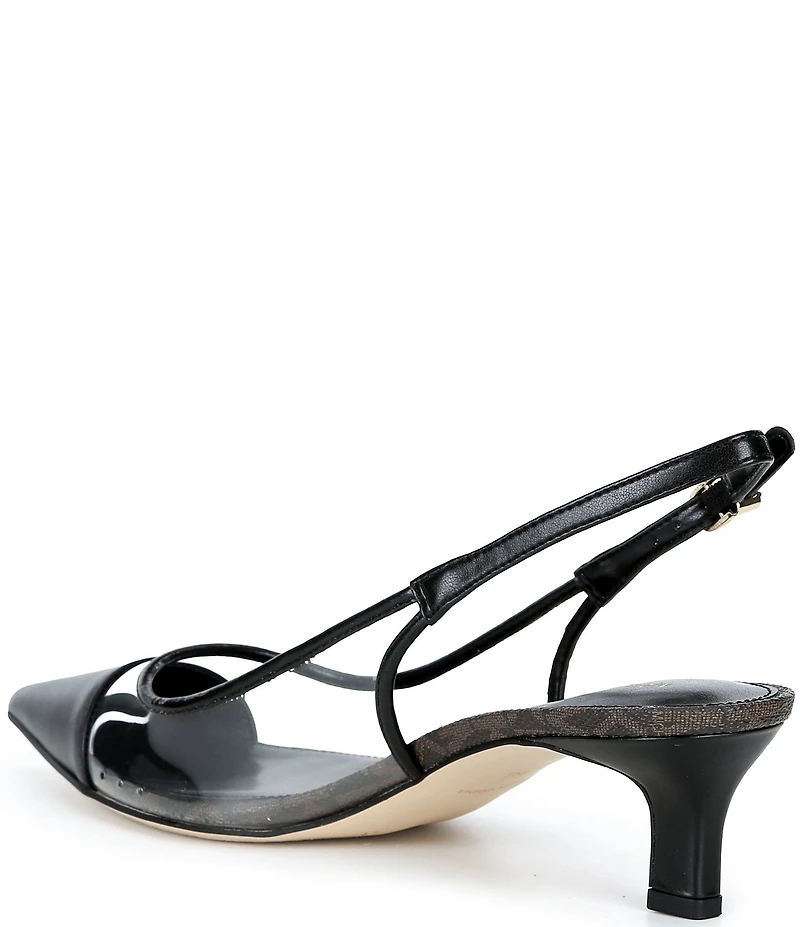 Michael Kors Amara Clear Cap Toe Slingback Pumps
