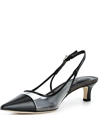 Michael Kors Amara Clear Cap Toe Slingback Pumps