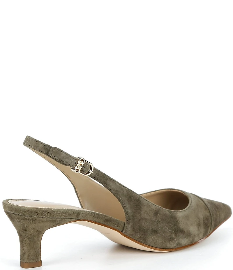 Michael Kors Amara Suede Cap Toe Slingback Pumps