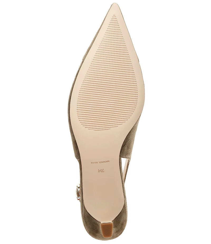Michael Kors Amara Suede Cap Toe Slingback Pumps