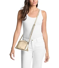 Michael Kors Athena Gold Metallic Small Dome clutch crossbody
