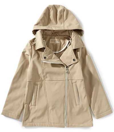 Michael Kors Big Girls Asymetirc Soft Shell Hoodie Jacket