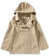 Michael Kors Big Girls Asymetirc Soft Shell Hoodie Jacket
