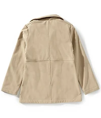 Michael Kors Big Girls Asymetirc Soft Shell Hoodie Jacket