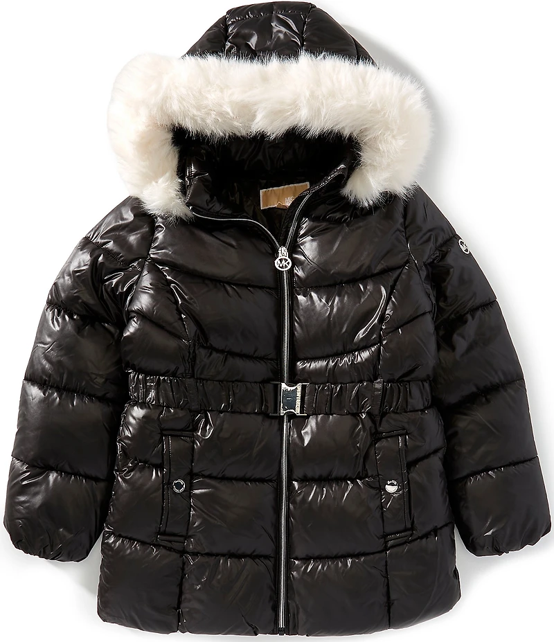 Michael Kors Big Girls Belted Stadium Coat
