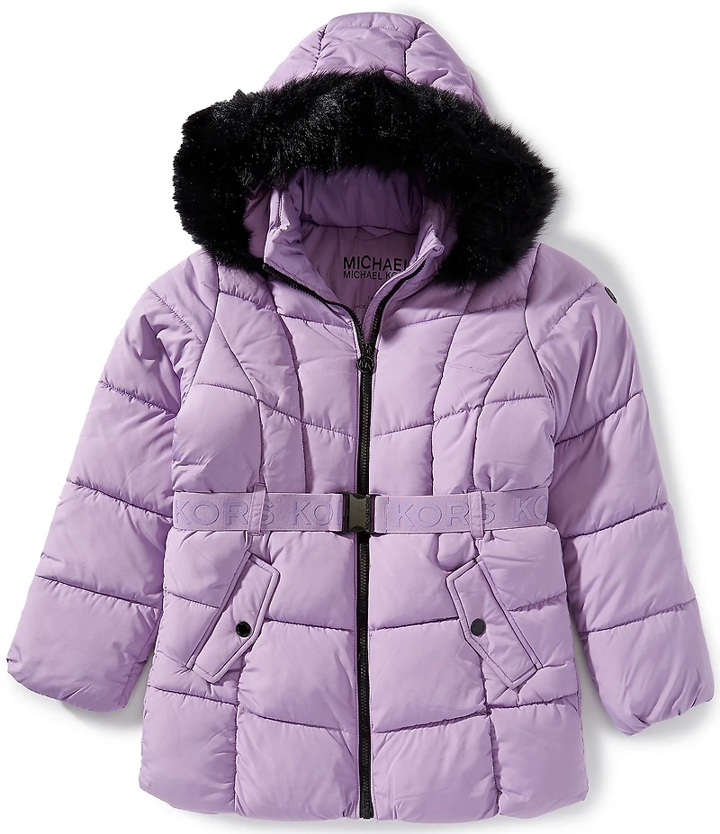 Michael Kors Big Girls Belted Stadium Coat