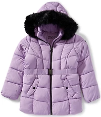 Michael Kors Big Girls Belted Stadium Coat