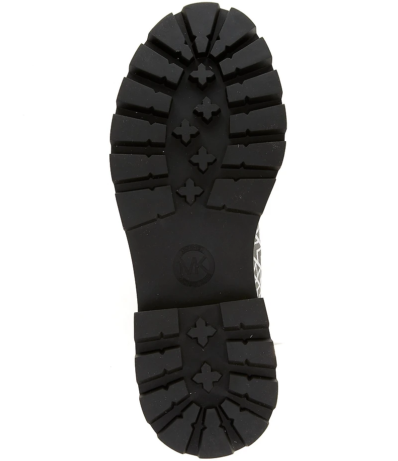 Michael Kors Blake Logo Jacquard Lace Up Booties