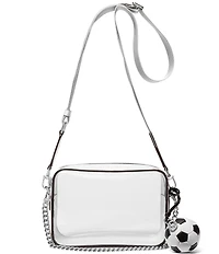 Michael Kors Bryant Medium Chain Clear Soccer Keychain Camera Crossbody Bag