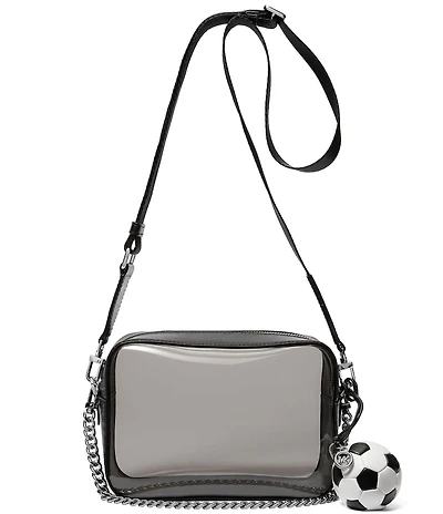 Michael Kors Bryant Medium Chain Clear Soccer Keychain Camera Crossbody Bag