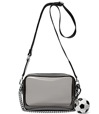 Michael Kors Bryant Medium Chain Clear Soccer Keychain Camera Crossbody Bag