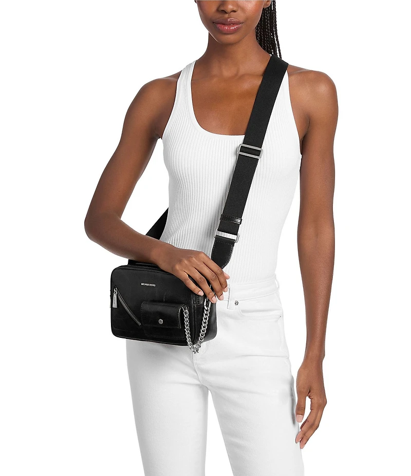 Michael Kors Bryant Medium Double Zip Camera Crossbody Bag
