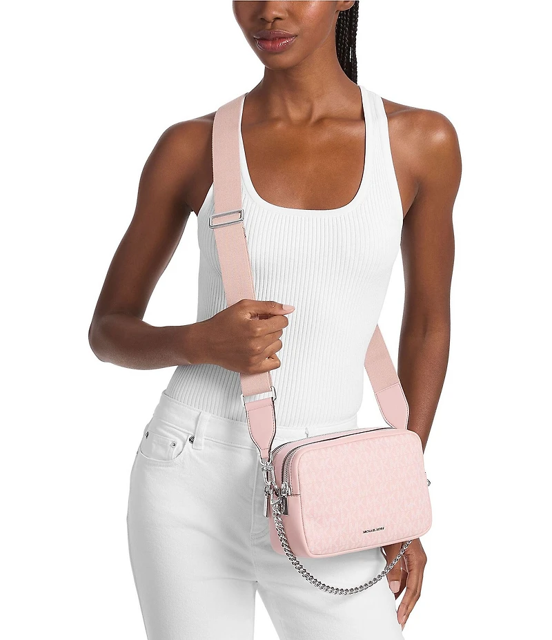 Michael Kors Bryant Medium Double Zip Chain Camera Crossbody Bag