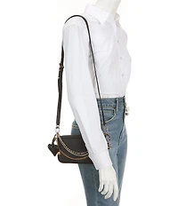 Michael Kors Bryant Small Pouchette Jewel Chain Heart Shoulder Bag