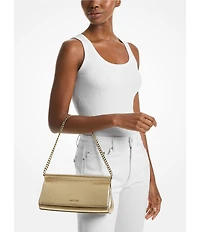 Michael Kors Carmine Medium East West Metallic Shoulder Bag