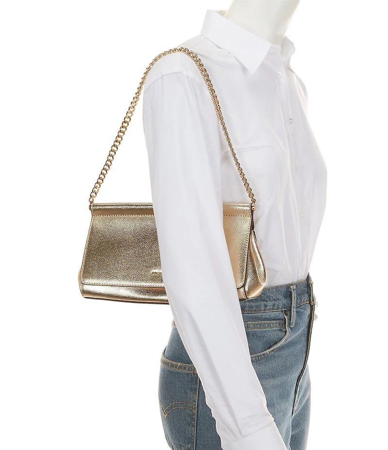 Michael Kors Carmine Medium East West Metallic Shoulder Bag