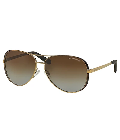 Michael Kors Women's Chelsea Metal UVA/UVB Protection Aviator Sunglasses